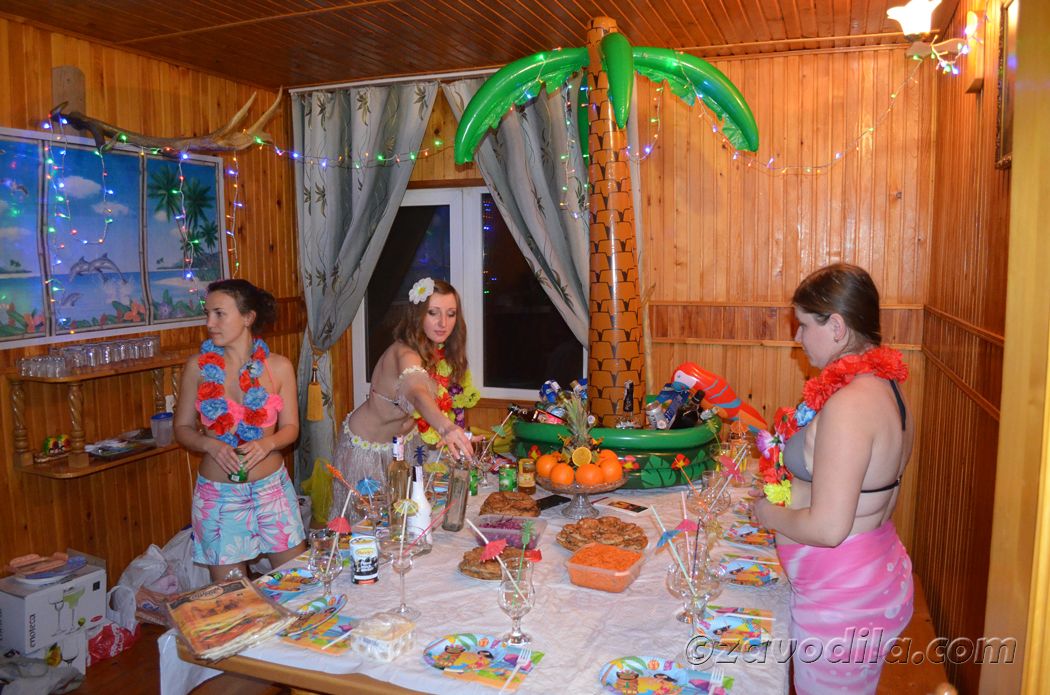 гавайская вечеринка в сауне, сценарий, фото, конкурсы