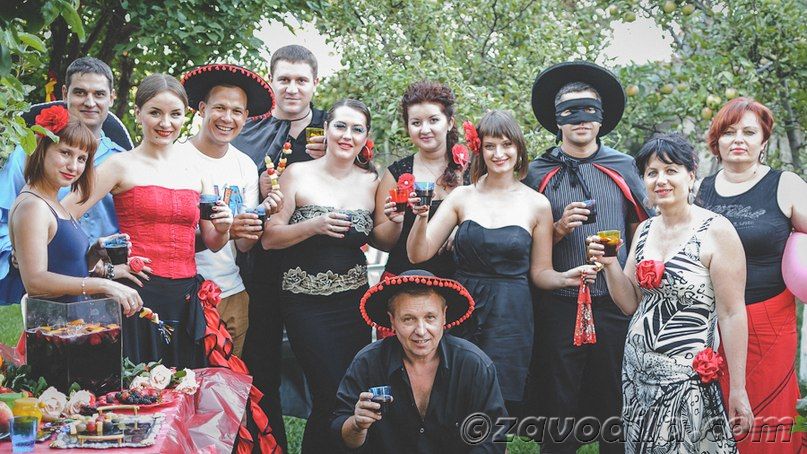 тематическая испанская вечеринка, фото, сценарий, что одеть, меню, приглашение, конкурсы