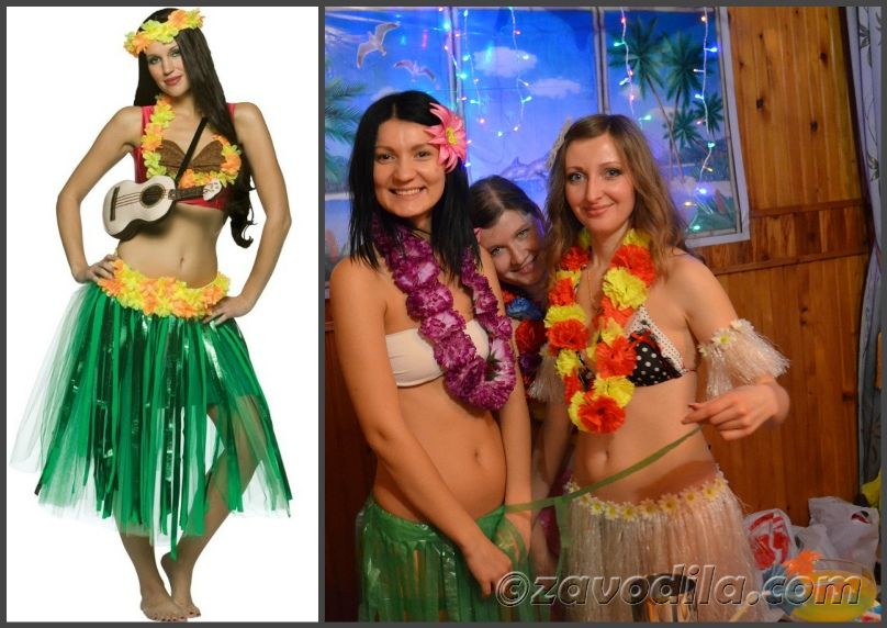 гавайская вечеринка: костюмы своими руками