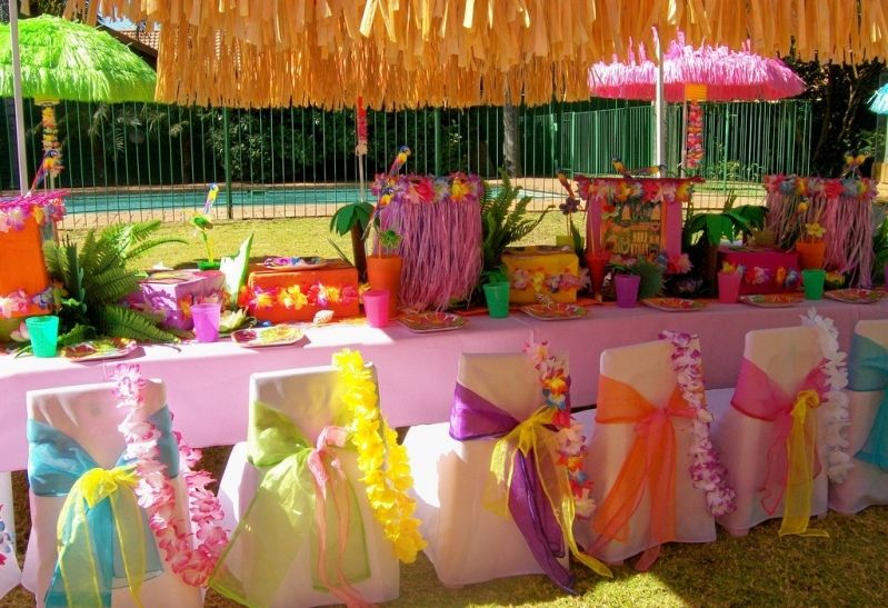 гавайская вечеринка оформление декор